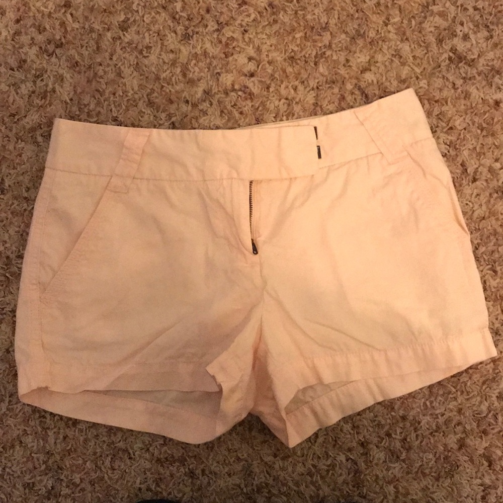 JCrew classic twill chino shorts blush